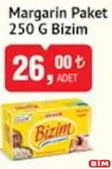 BİZİM MARGARİN PAKET 250 G